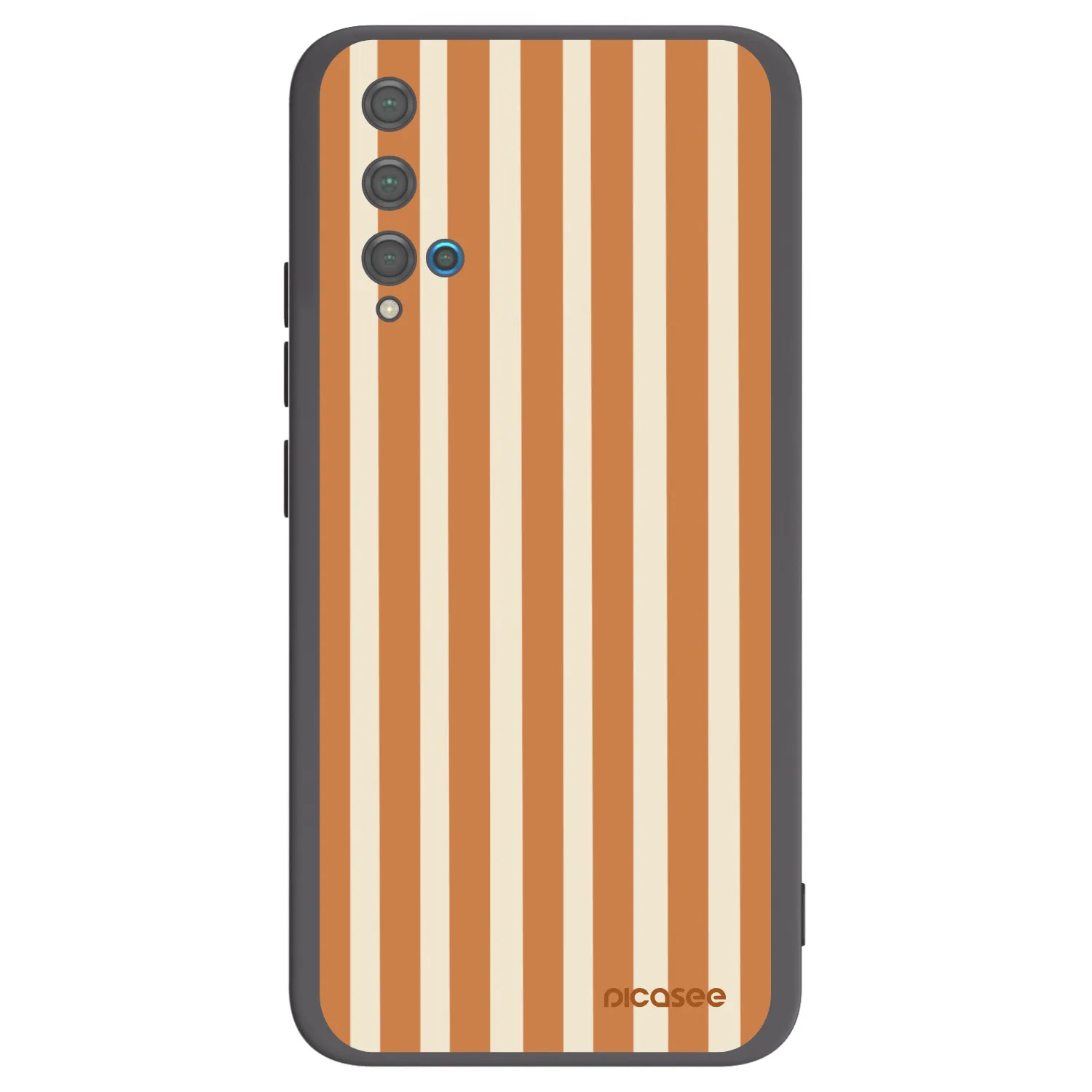 Picasee silikónový čierny obal pre Huawei Nova 5T - Orange lines