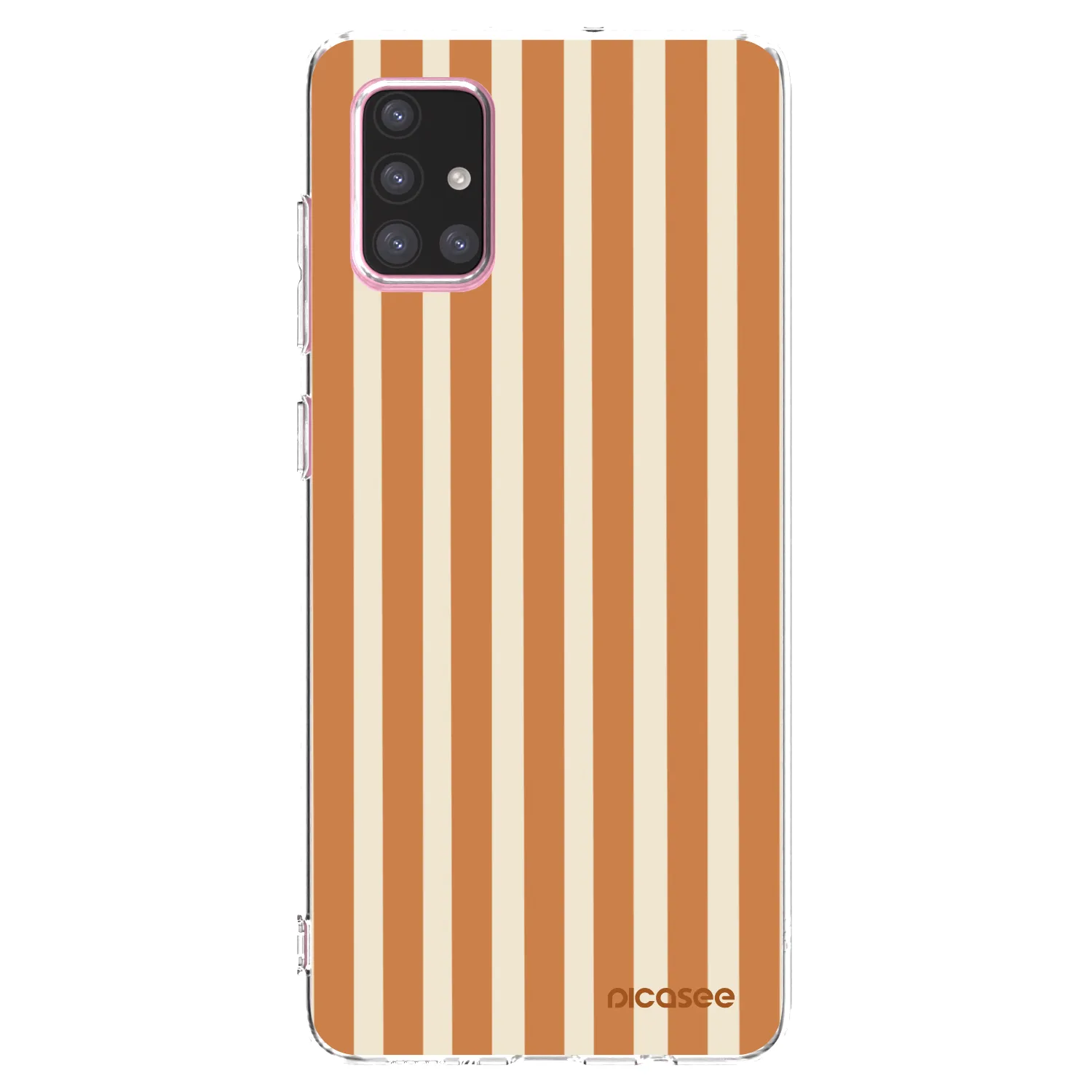 Picasee silikónový prehľadný obal pre Samsung Galaxy A71 A715F - Orange lines