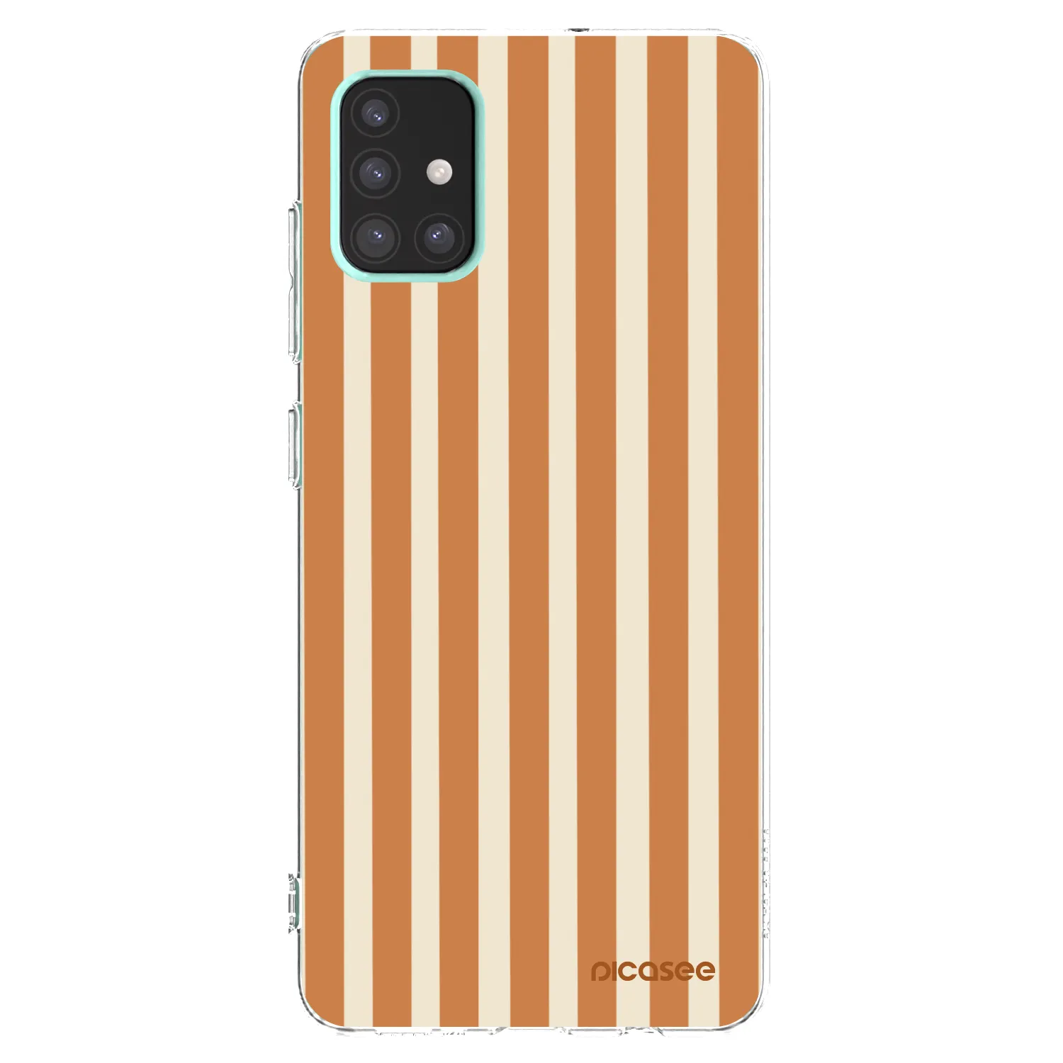 Picasee silikónový prehľadný obal pre Samsung Galaxy A51 A515F - Orange lines