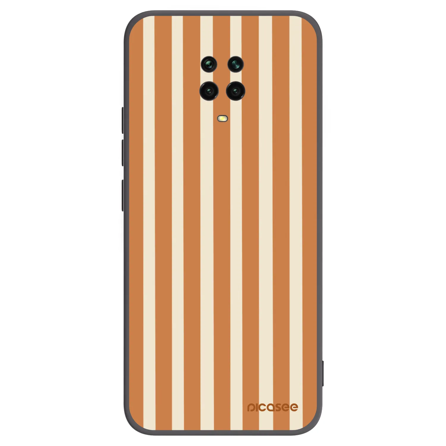Picasee silikónový čierny obal pre Xiaomi Redmi Note 9 Pro - Orange lines