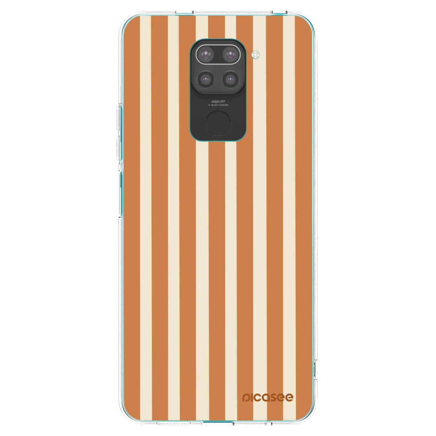 Picasee silikónový čierny obal pre Xiaomi Redmi Note 9 - Orange lines