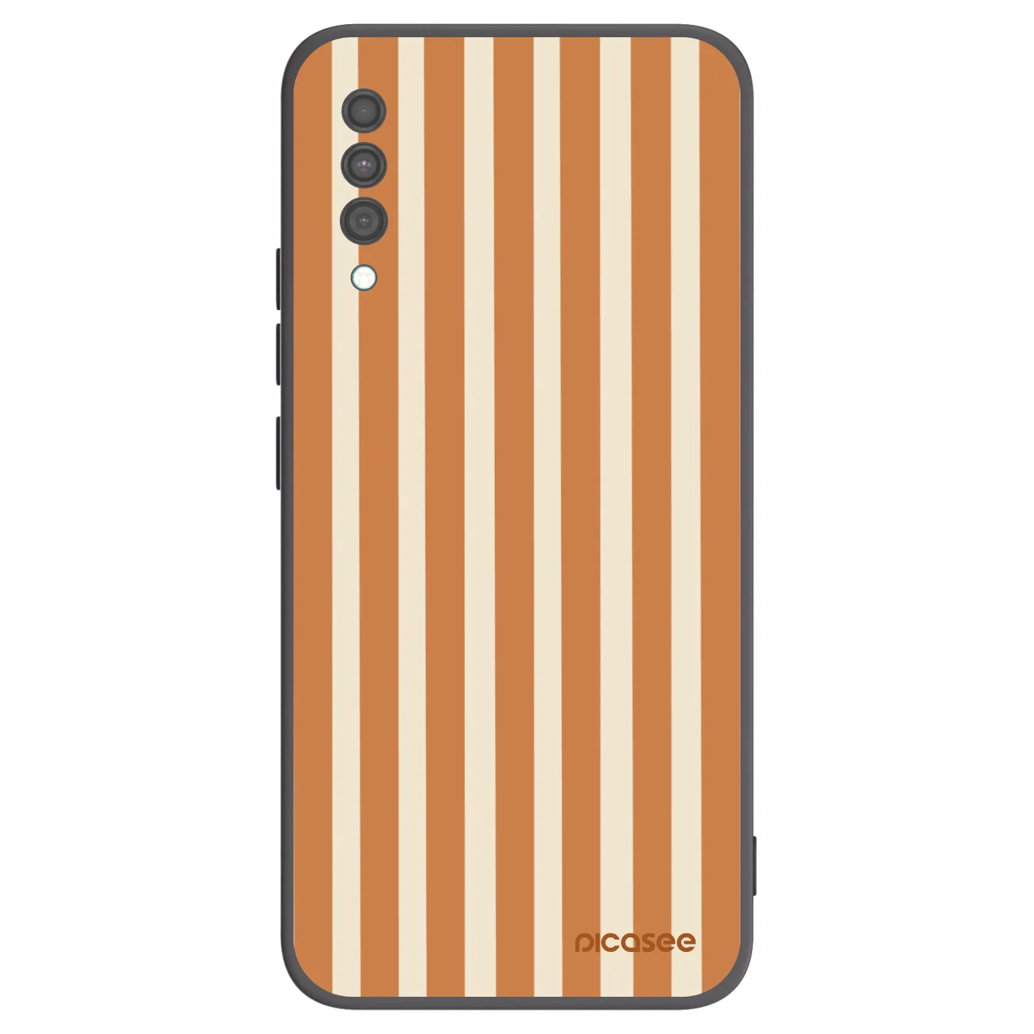 Picasee silikónový čierny obal pre Samsung Galaxy A30s A307F - Orange lines