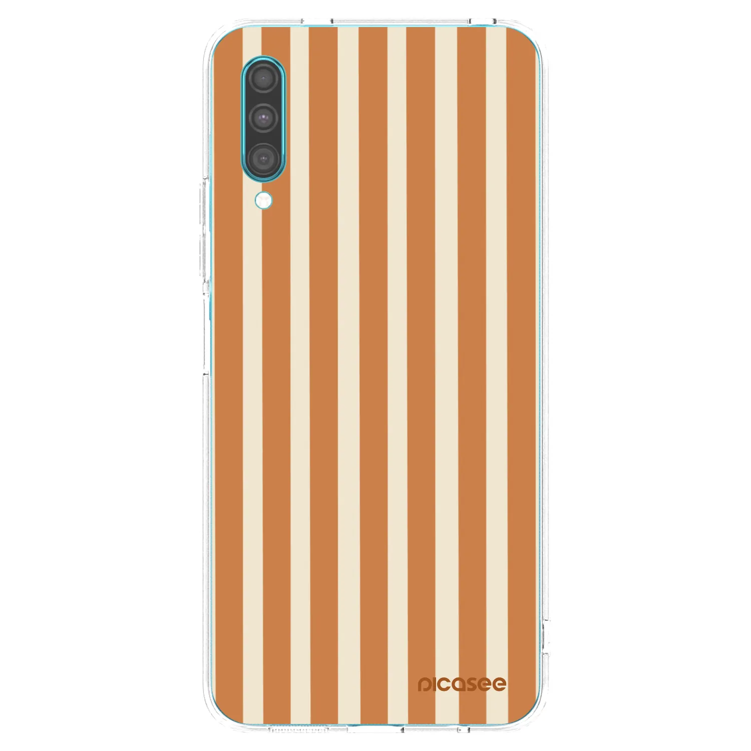 Picasee silikónový prehľadný obal pre Samsung Galaxy A30s A307F - Orange lines
