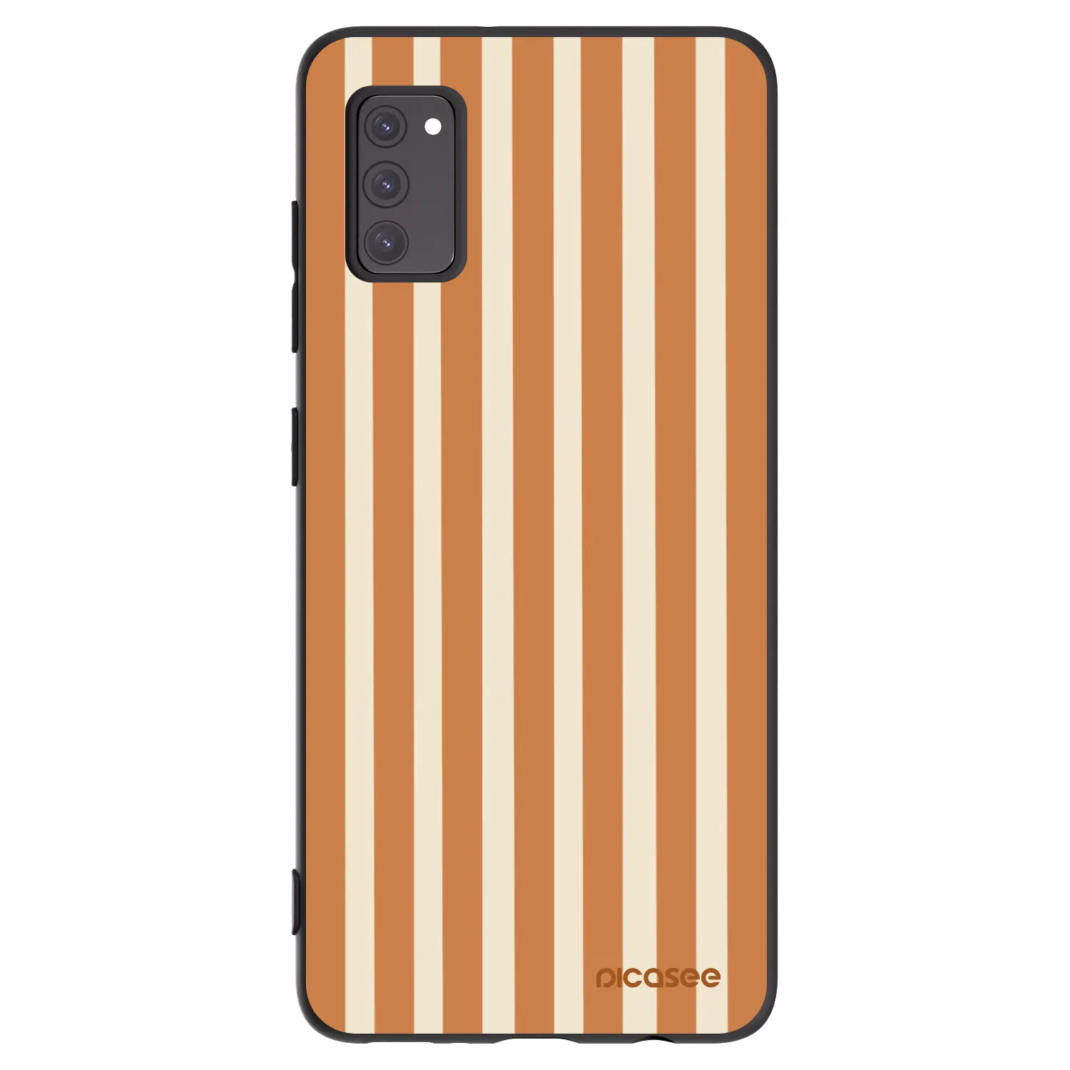 Picasee silikónový čierny obal pre Samsung Galaxy A41 A415F - Orange lines