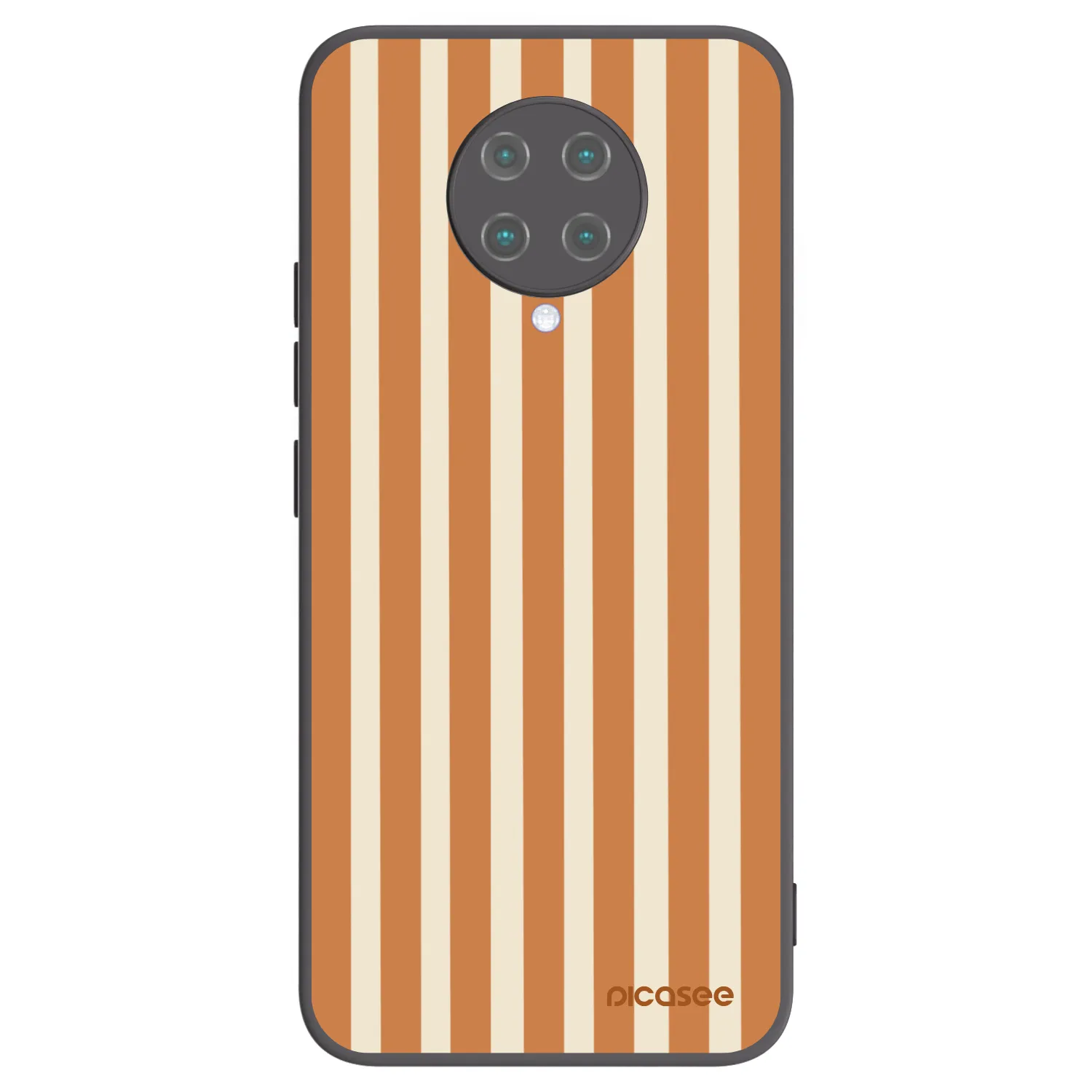 Picasee silikónový čierny obal pre Xiaomi Poco F2 Pro - Orange lines