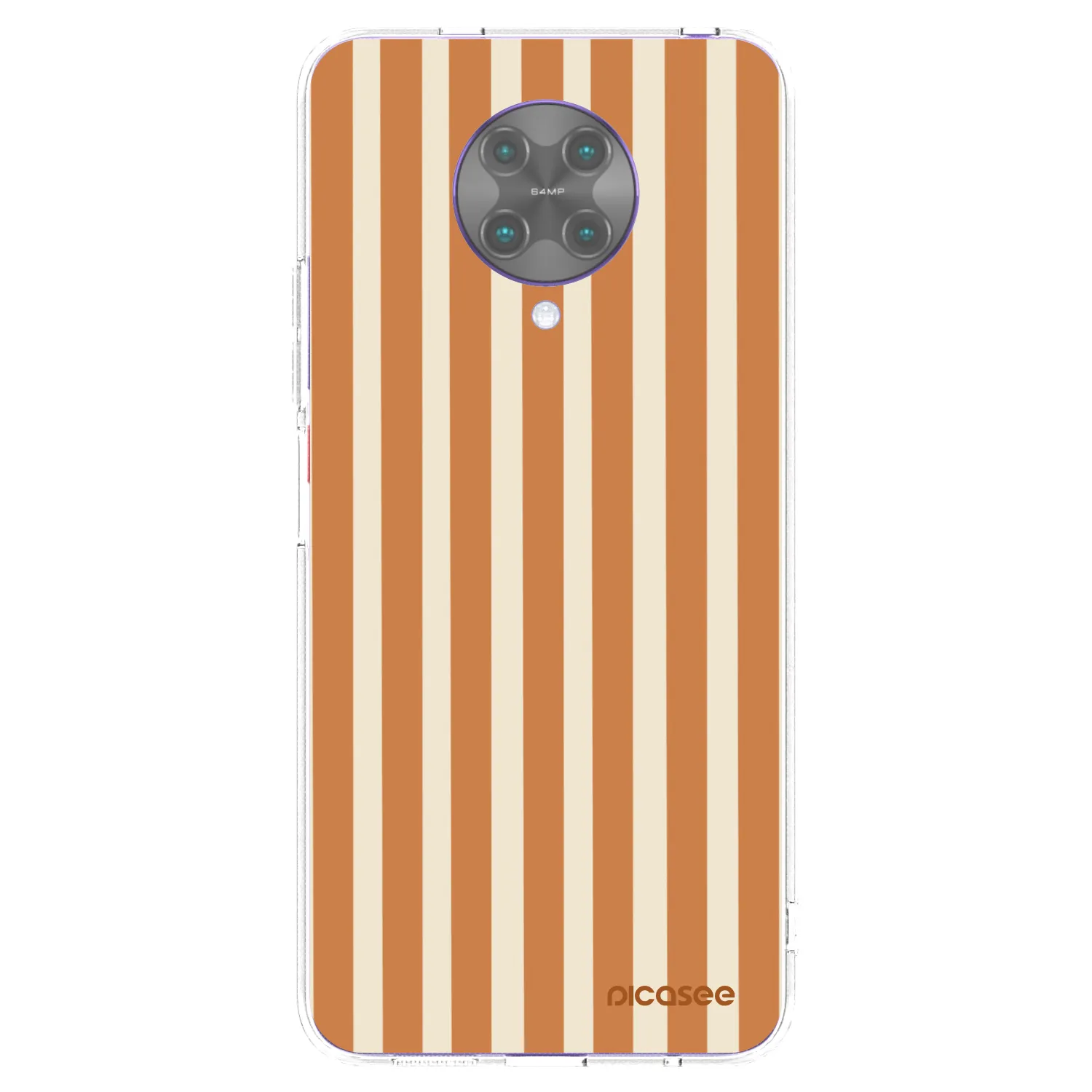 Picasee silikónový prehľadný obal pre Xiaomi Poco F2 Pro - Orange lines