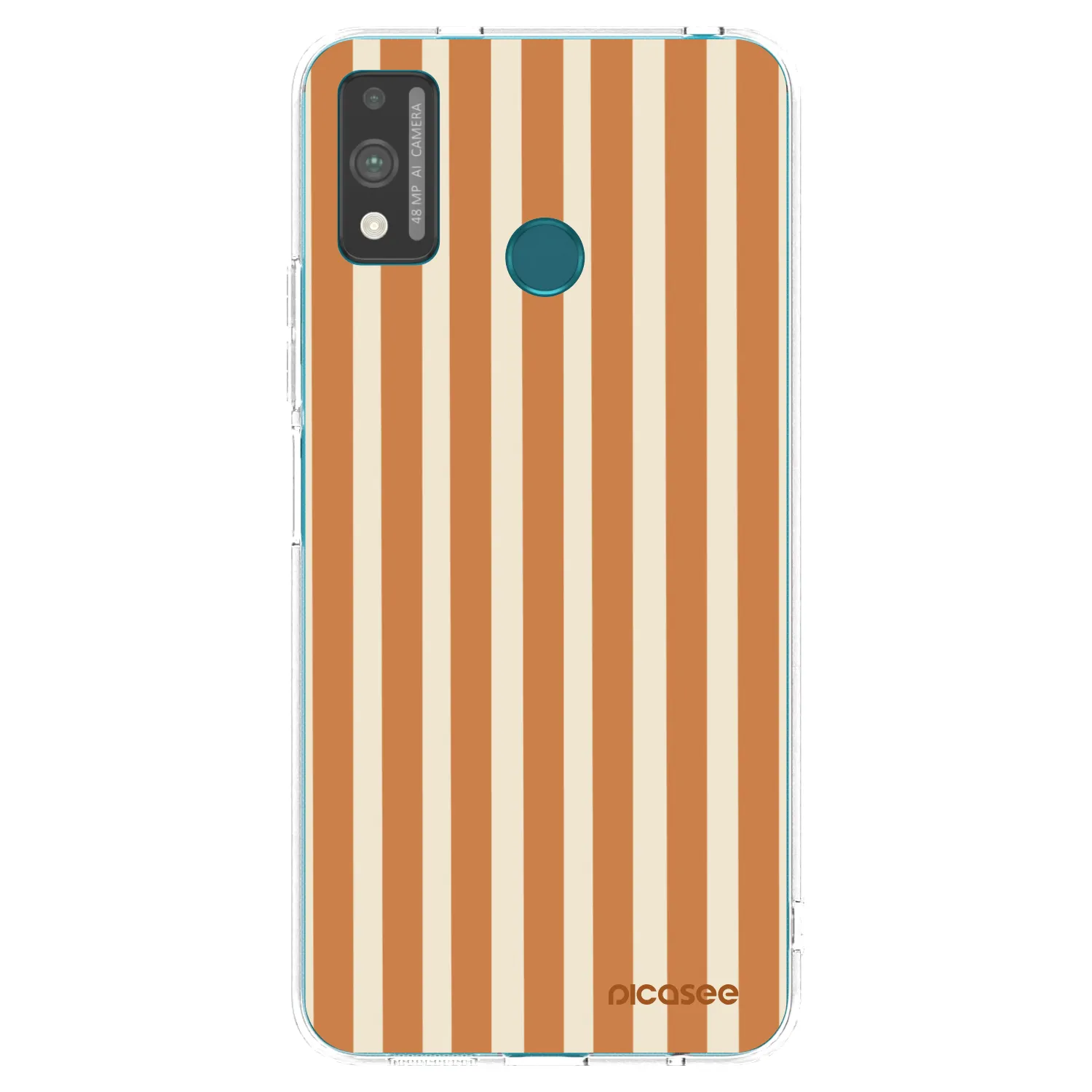 Picasee silikónový prehľadný obal pre Honor 9X Lite - Orange lines