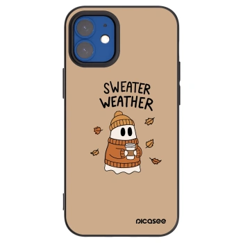 Picasee silikónový čierny obal pre Apple iPhone 12 mini - Sweater ghost
