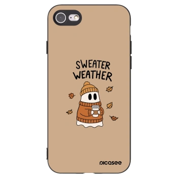 Picasee silikónový čierny obal pre Apple iPhone SE 2022 - Sweater ghost