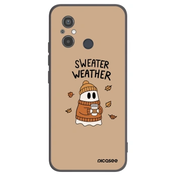 Picasee silikónový čierny obal pre Xiaomi Redmi 12C - Sweater ghost