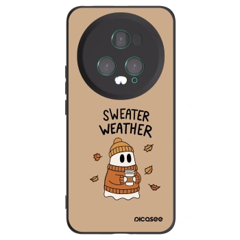 Picasee silikónový čierny obal pre Honor Magic5 Pro - Sweater ghost