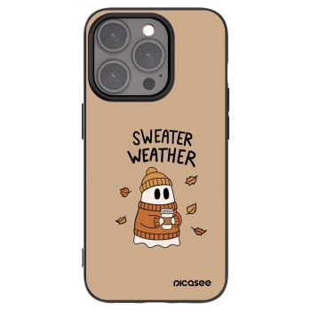 Picasee silikónový čierny obal pre Apple iPhone 15 Pro - Sweater ghost