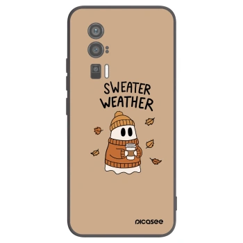 Picasee silikónový čierny obal pre Xiaomi Poco F5 Pro 5G - Sweater ghost