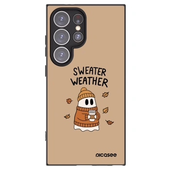 Picasee silikónový čierny obal pre Samsung Galaxy S24 Ultra S928B 5G - Sweater ghost