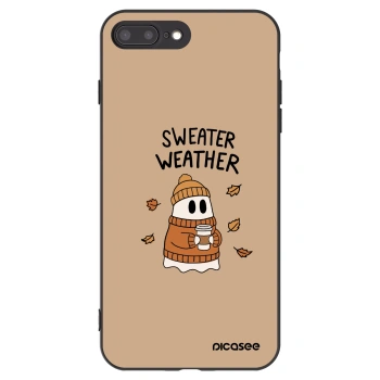 Picasee silikónový čierny obal pre Apple iPhone 8 Plus - Sweater ghost