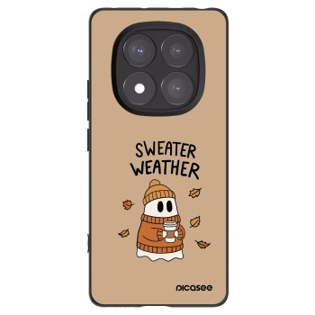 Picasee silikónový čierny obal pre Xiaomi Redmi Note 14 Pro 5G - Sweater ghost