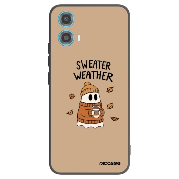 Picasee silikónový čierny obal pre Motorola Moto G34 5G - Sweater ghost