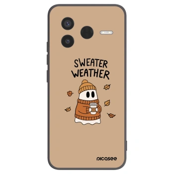 Picasee silikónový čierny obal pre Xiaomi Poco F7 Pro 5G - Sweater ghost