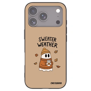 Picasee silikónový čierny obal pre Apple iPhone 17 Pro - Sweater ghost