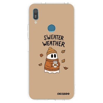 Picasee silikónový prehľadný obal pre Huawei Y6 2019 - Sweater ghost