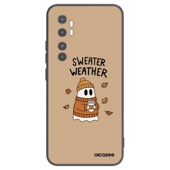 Picasee silikónový čierny obal pre Xiaomi Mi Note 10 Lite - Sweater ghost