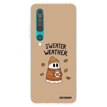Picasee silikónový prehľadný obal pre Xiaomi Mi 10 - Sweater ghost