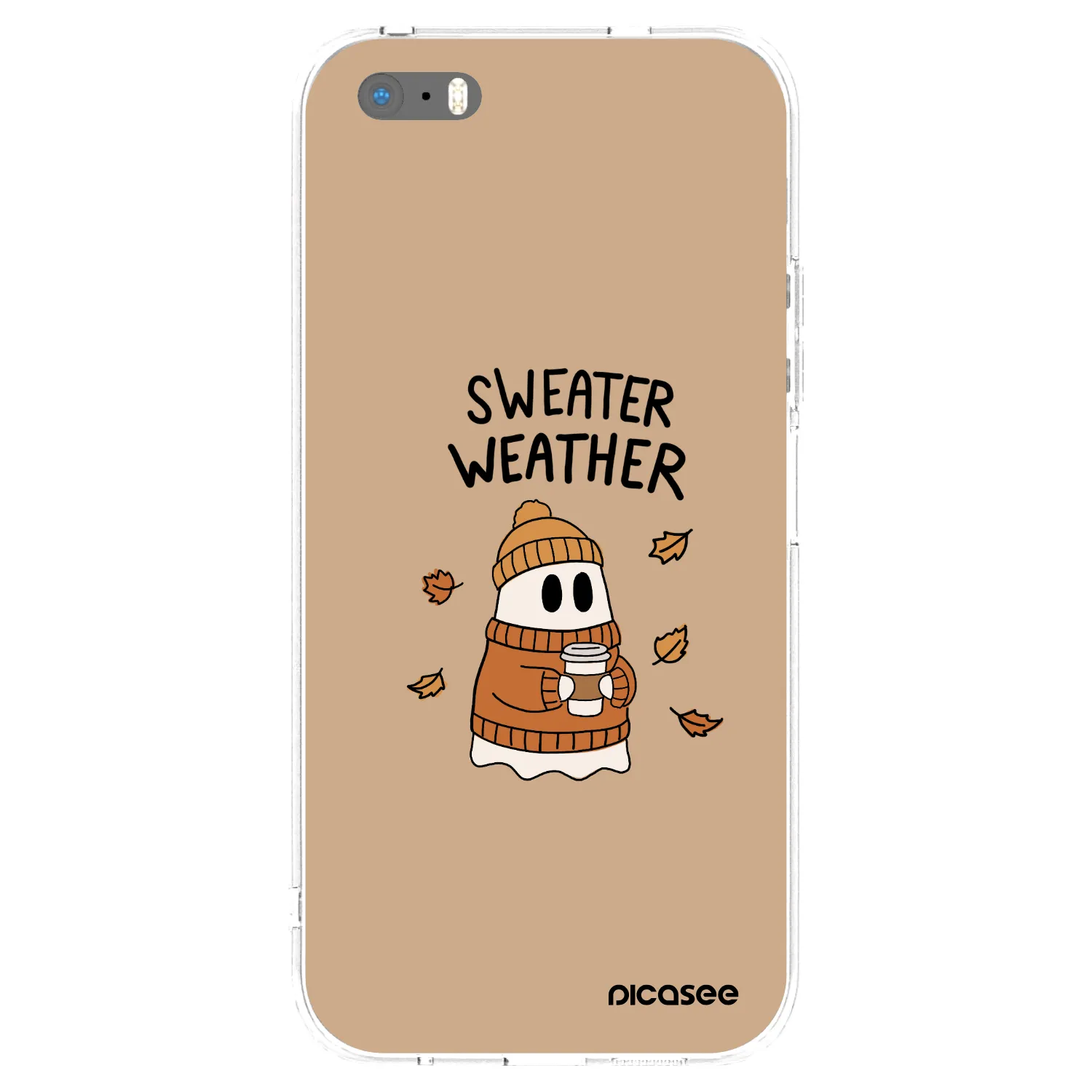 Picasee silikónový prehľadný obal pre Apple iPhone 5/5S/SE - Sweater ghost