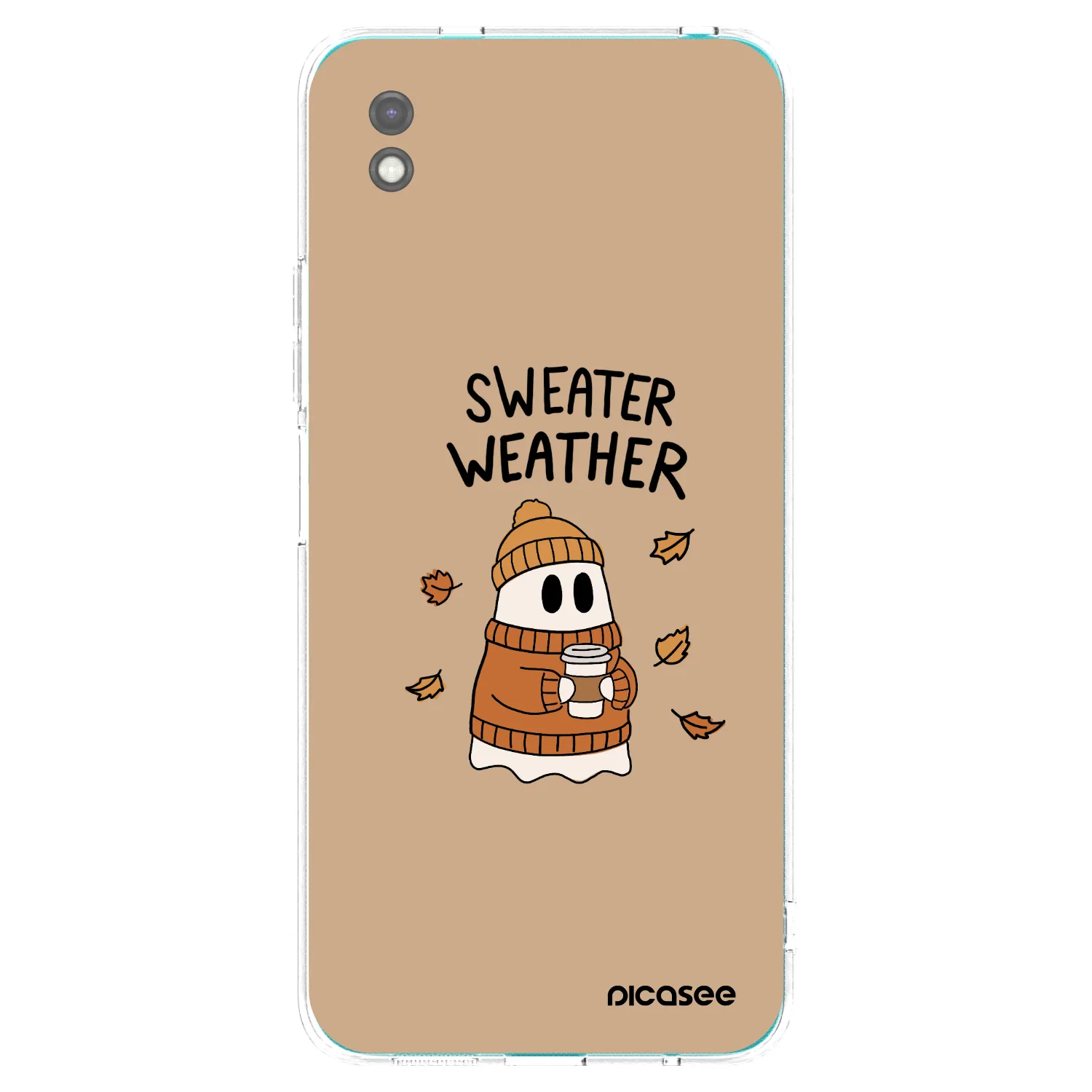 Picasee silikónový čierny obal pre Xiaomi Redmi 9A - Sweater ghost