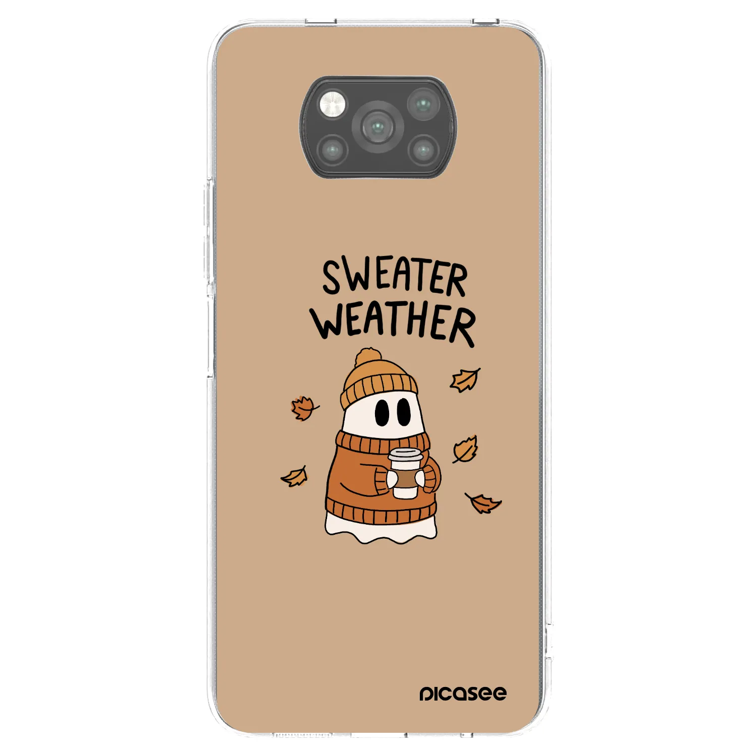 Picasee silikónový čierny obal pre Xiaomi Poco X3 - Sweater ghost