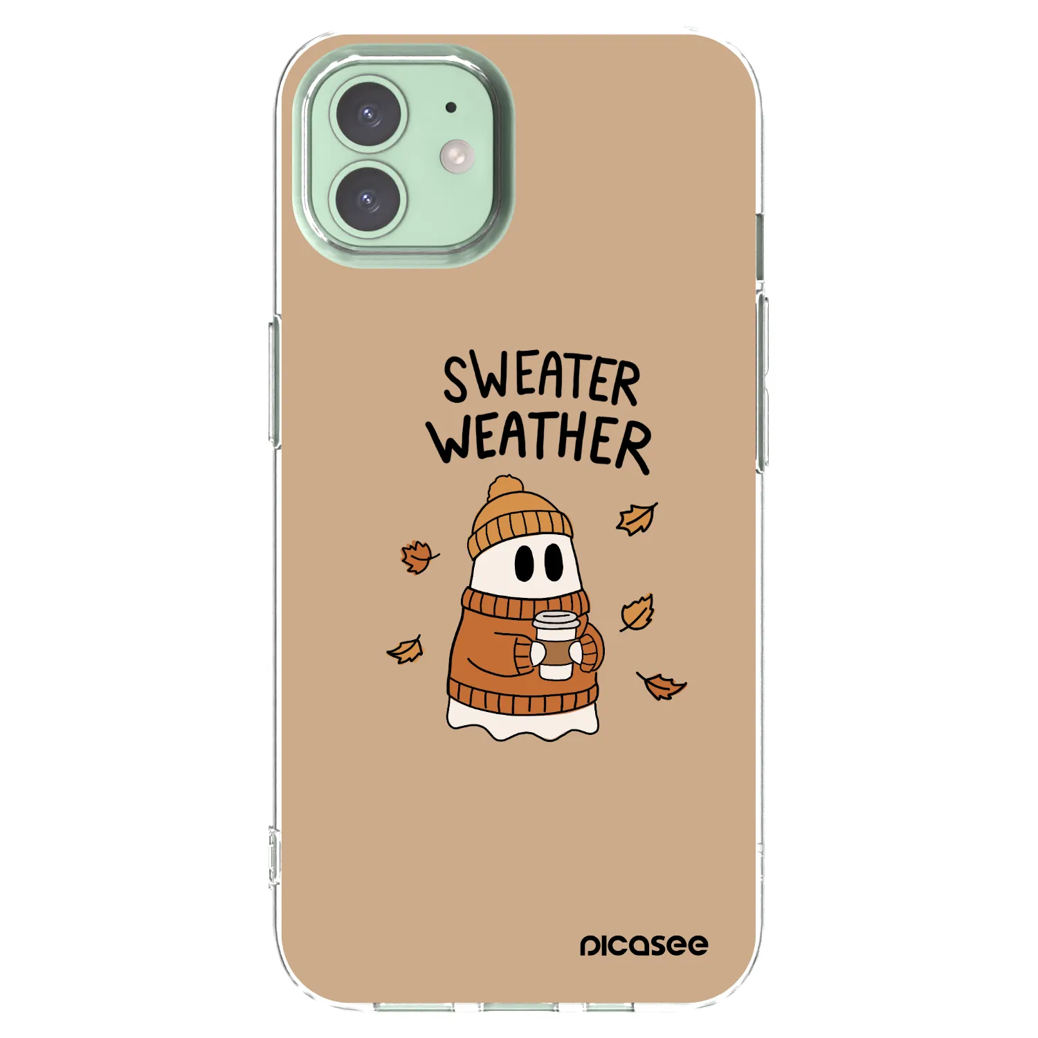 Picasee silikónový prehľadný obal pre Apple iPhone 12 - Sweater ghost