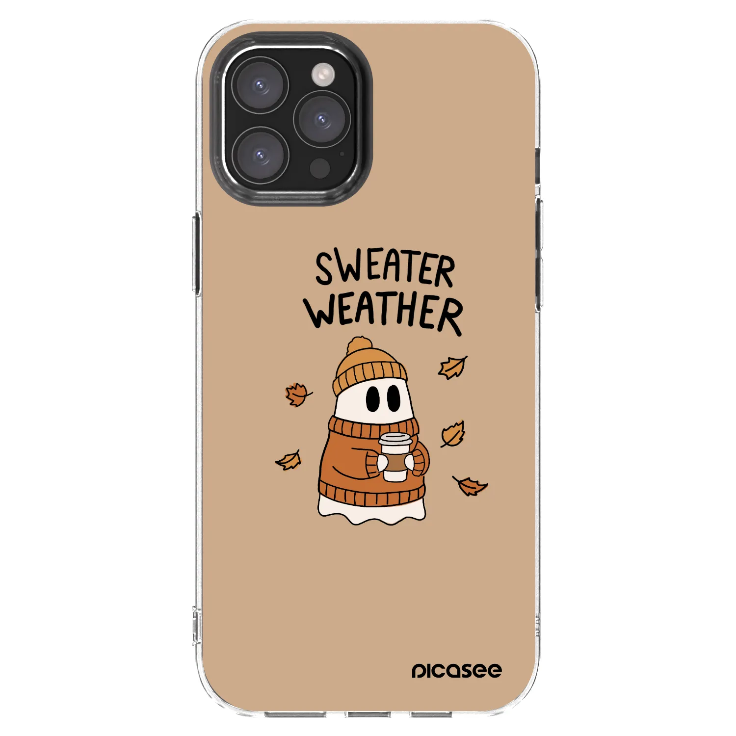 Picasee silikónový prehľadný obal pre Apple iPhone 12 Pro Max - Sweater ghost