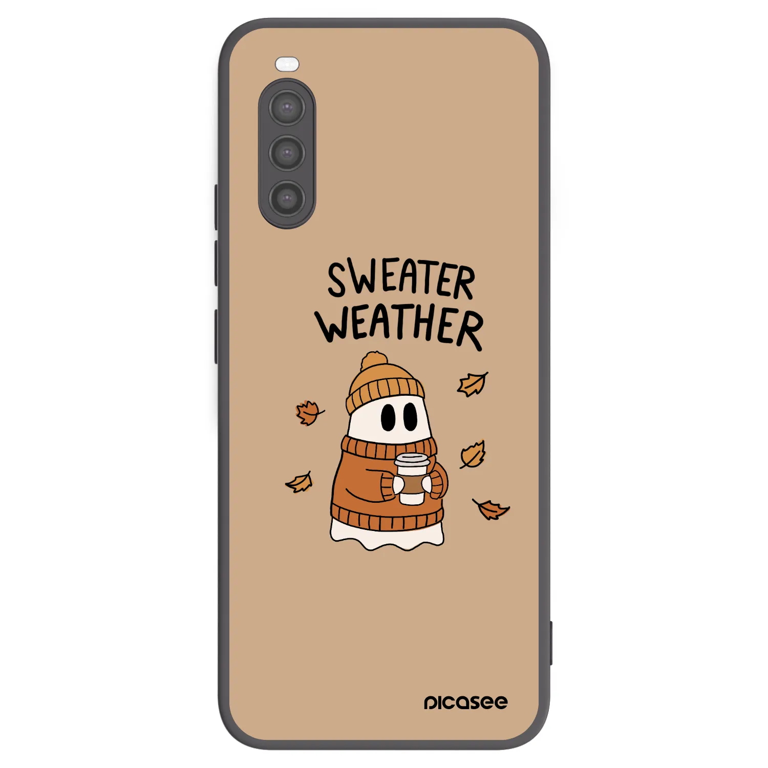Picasee silikónový čierny obal pre Sony Xperia 10 II - Sweater ghost