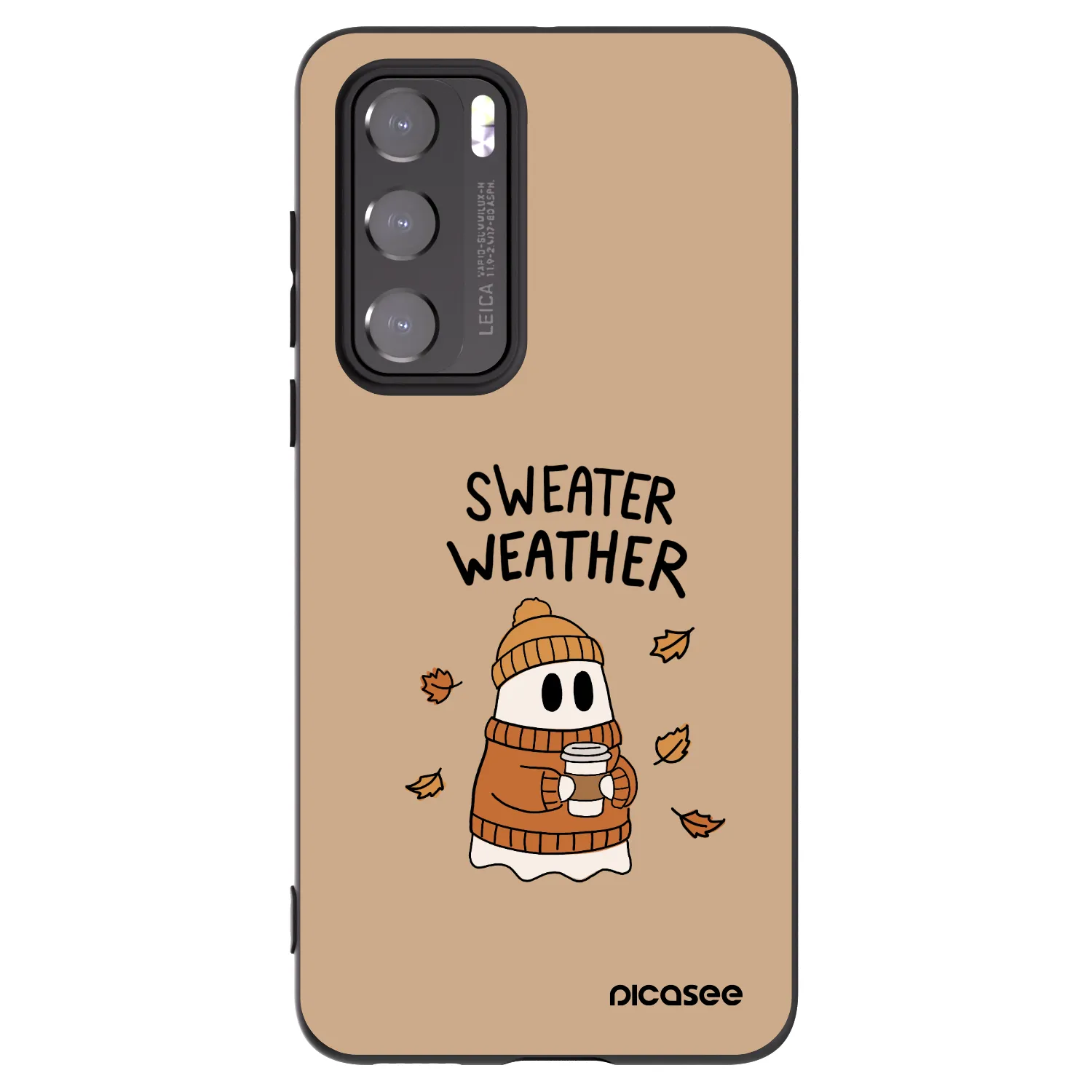 Picasee silikónový čierny obal pre Huawei P40 - Sweater ghost