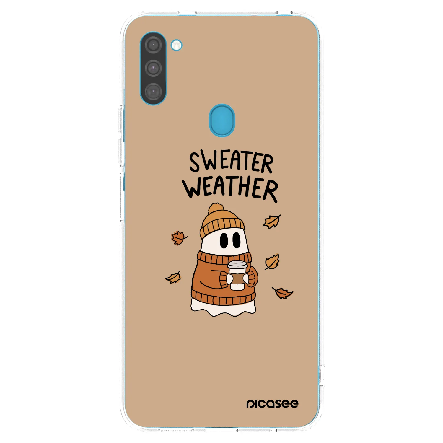 Picasee silikónový prehľadný obal pre Samsung Galaxy M11 - Sweater ghost