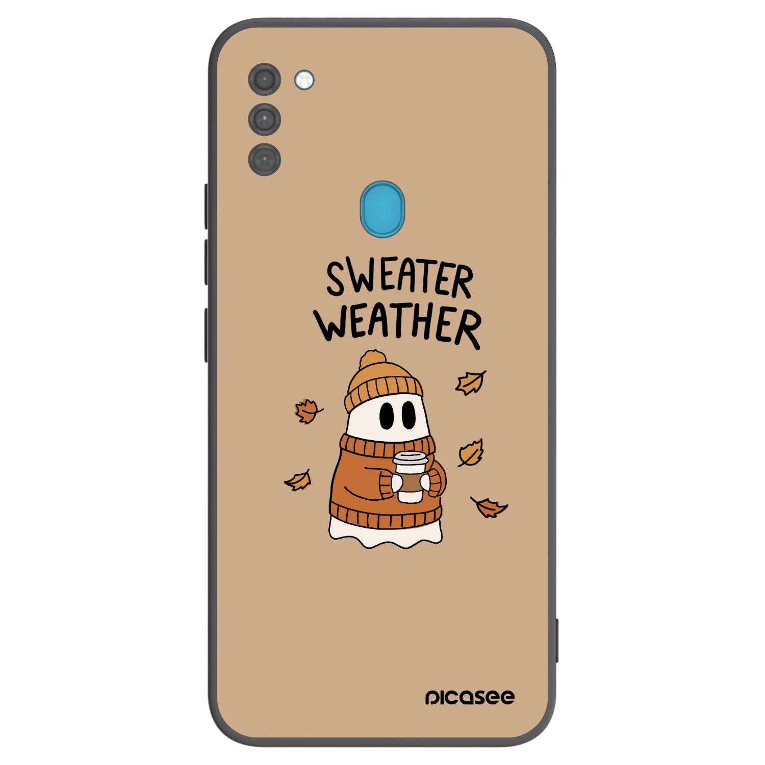 Picasee silikónový čierny obal pre Samsung Galaxy M11 - Sweater ghost