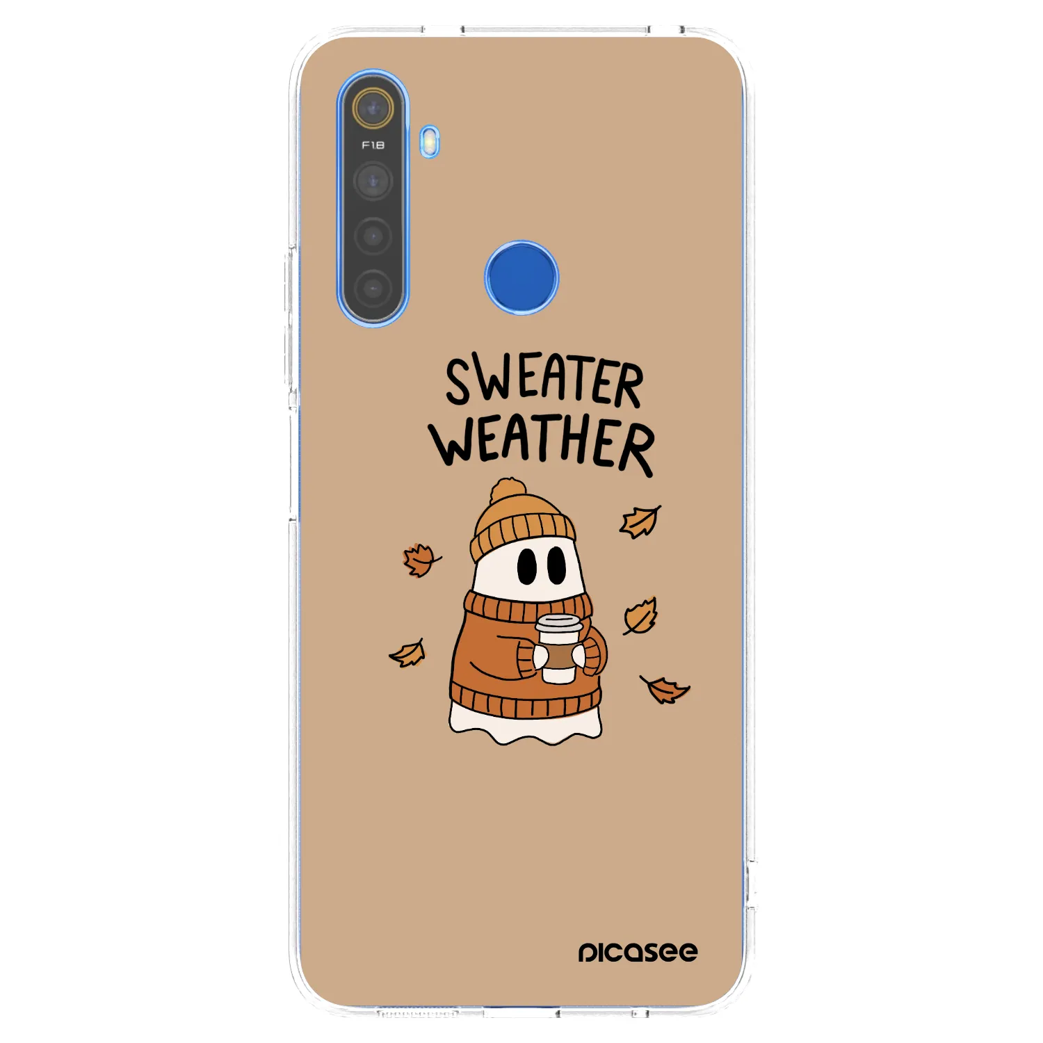 Picasee silikónový prehľadný obal pre Realme 5 - Sweater ghost