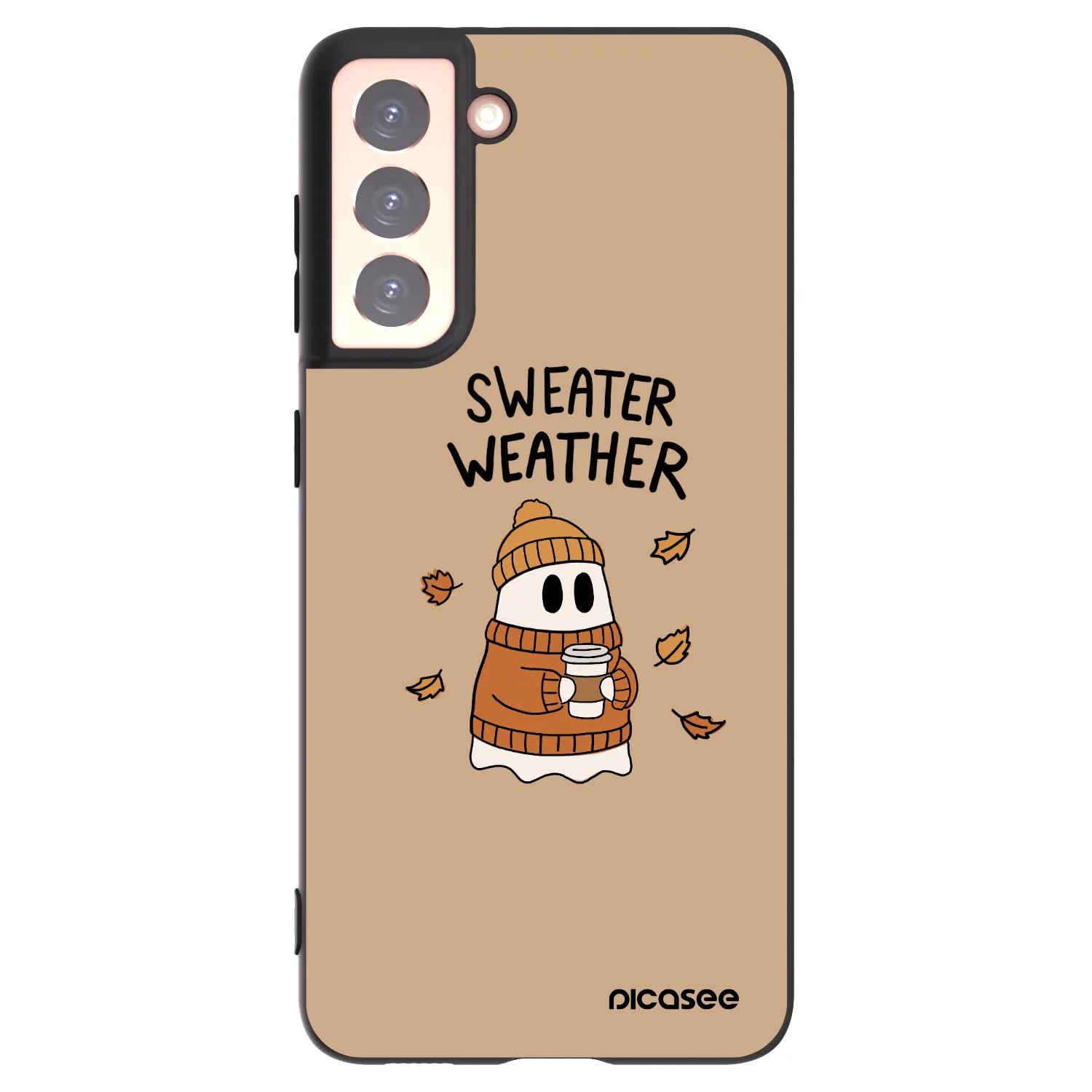 Picasee silikónový čierny obal pre Samsung Galaxy S21 5G G991B - Sweater ghost