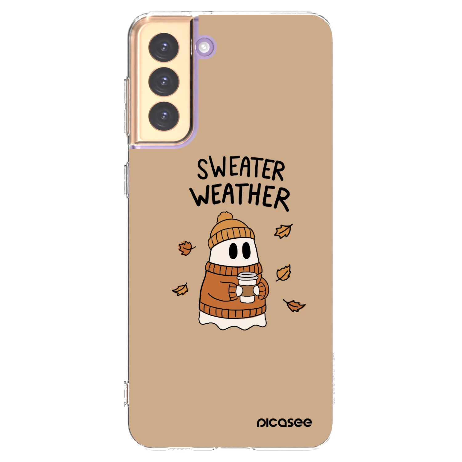 Picasee silikónový prehľadný obal pre Samsung Galaxy S21+ 5G G996F - Sweater ghost