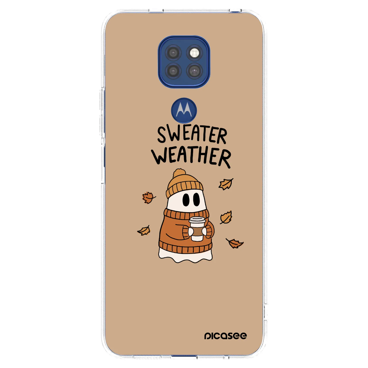 Picasee silikónový prehľadný obal pre Motorola Moto G9 Play - Sweater ghost