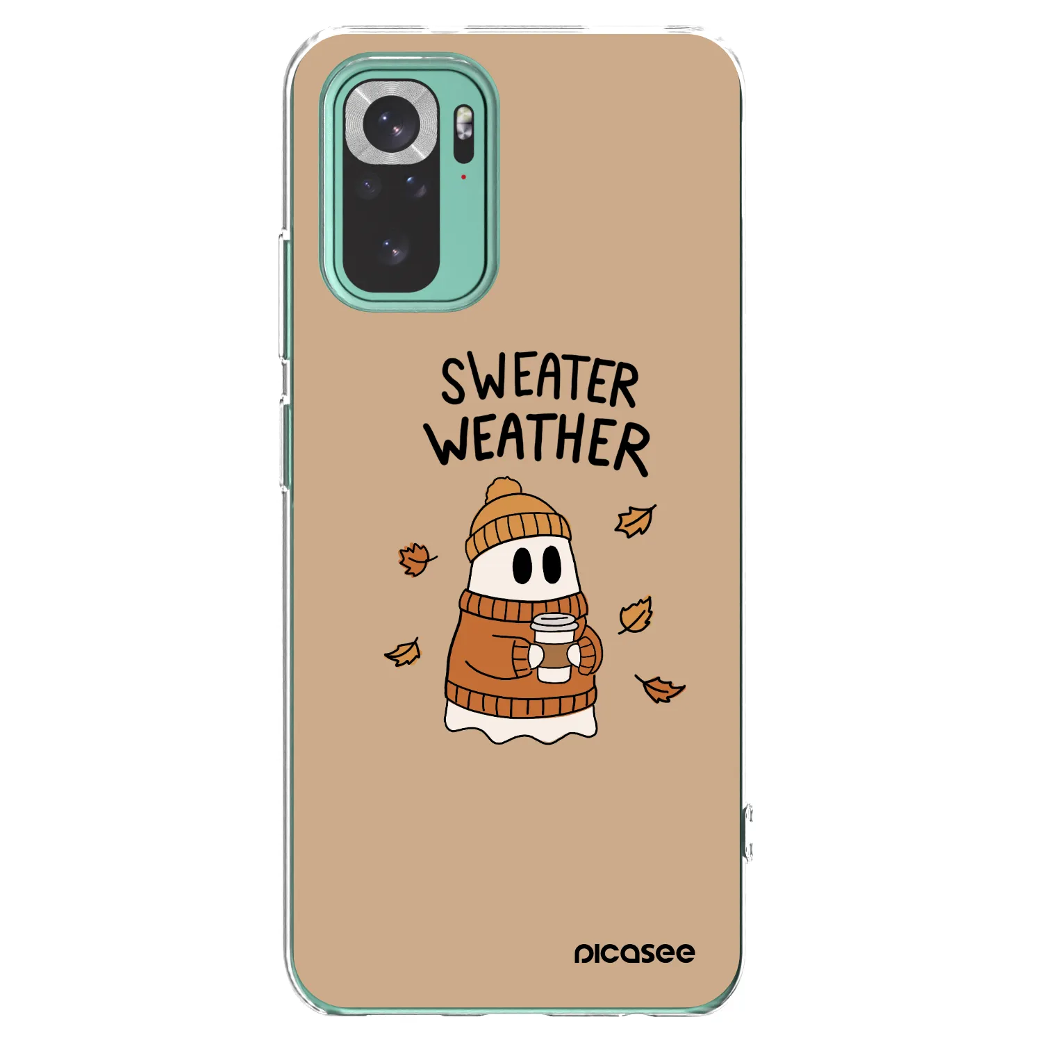 Picasee silikónový prehľadný obal pre Xiaomi Redmi Note 10 Pro - Sweater ghost