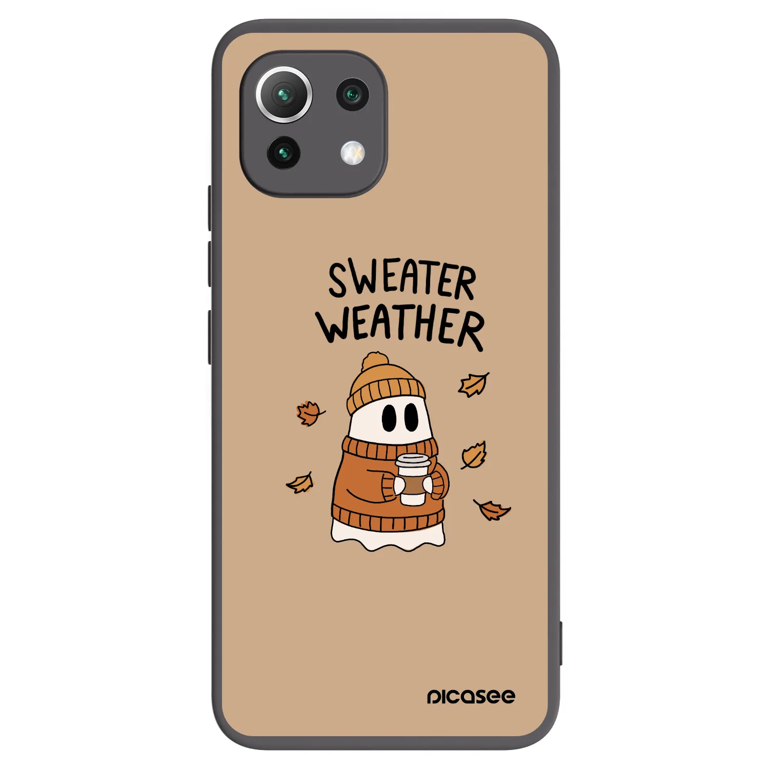 Picasee silikónový čierny obal pre Xiaomi Mi 11 Lite - Sweater ghost