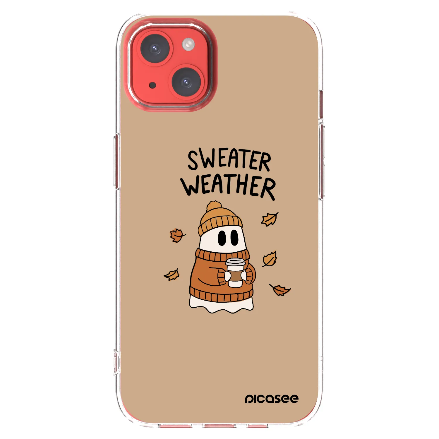 Picasee silikónový prehľadný obal pre Apple iPhone 13 - Sweater ghost