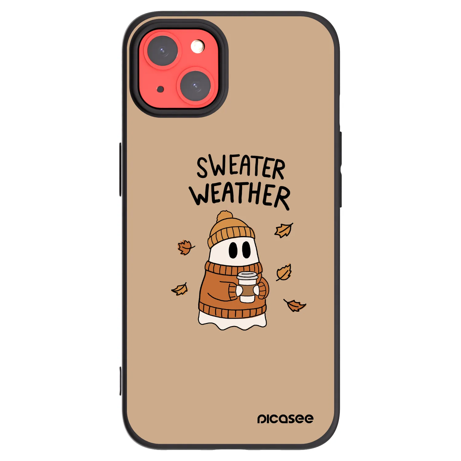 Picasee silikónový čierny obal pre Apple iPhone 13 - Sweater ghost