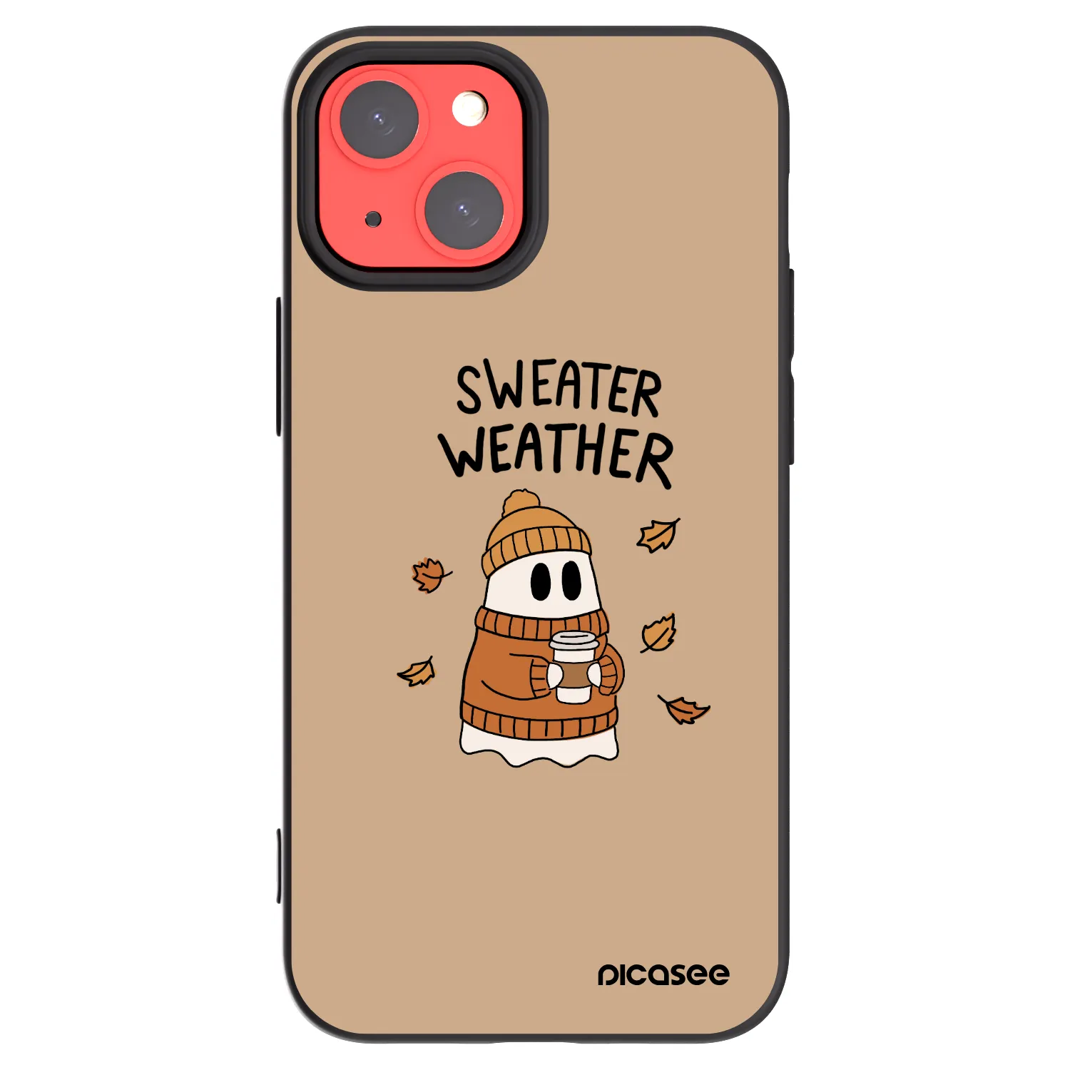 Picasee silikónový čierny obal pre Apple iPhone 13 mini - Sweater ghost