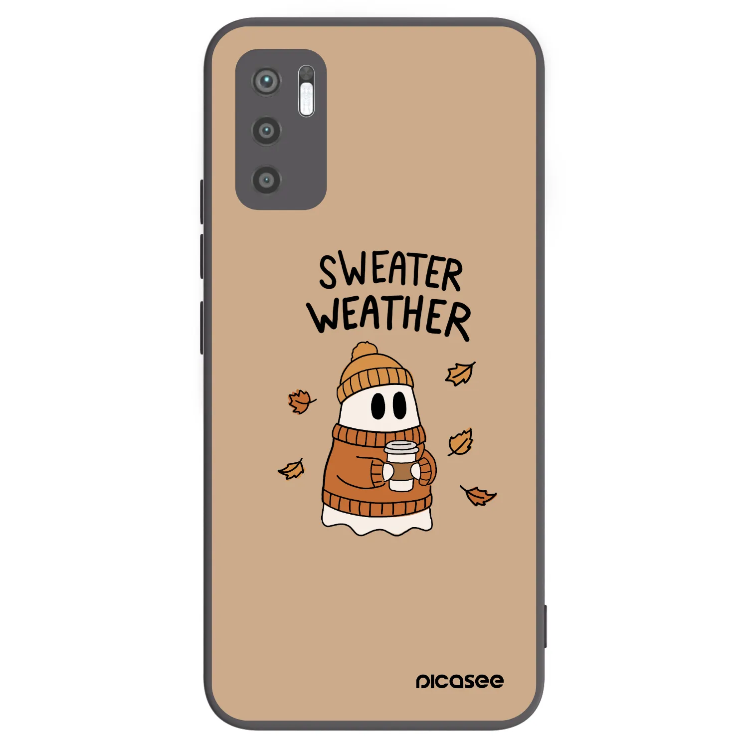 Picasee silikónový čierny obal pre Xiaomi Redmi Note 10 5G - Sweater ghost