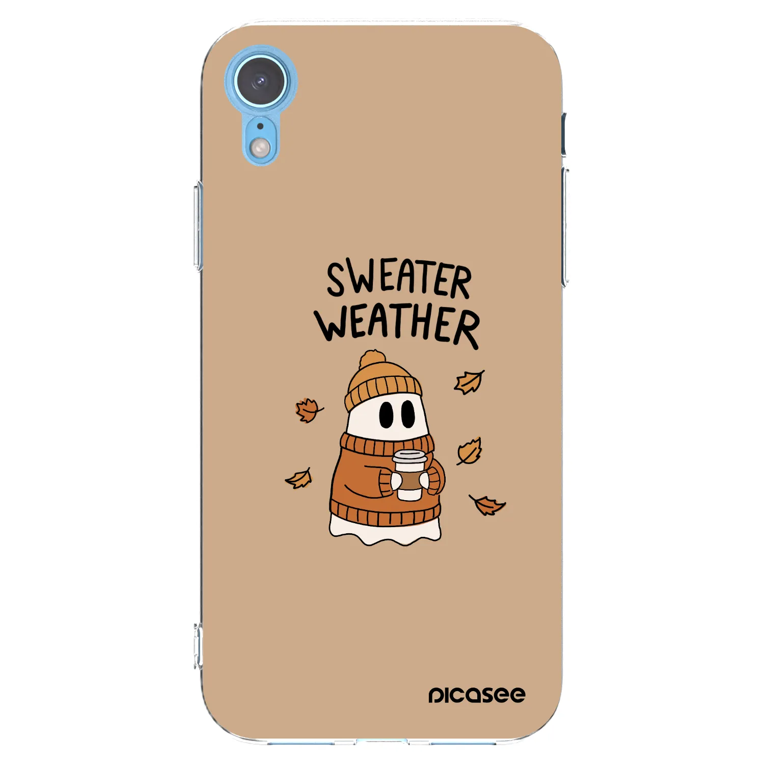Picasee silikónový prehľadný obal pre Apple iPhone XR - Sweater ghost
