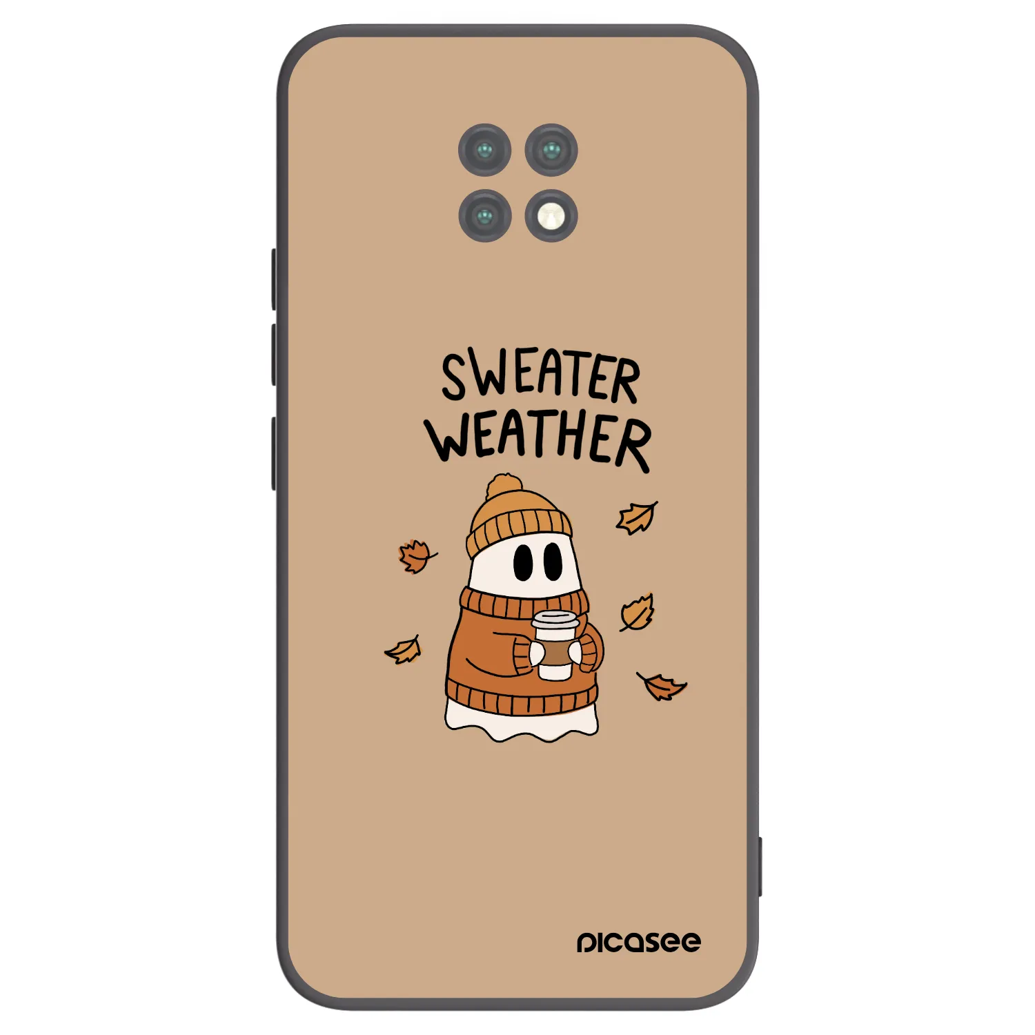 Picasee silikónový čierny obal pre Xiaomi Redmi Note 9T - Sweater ghost