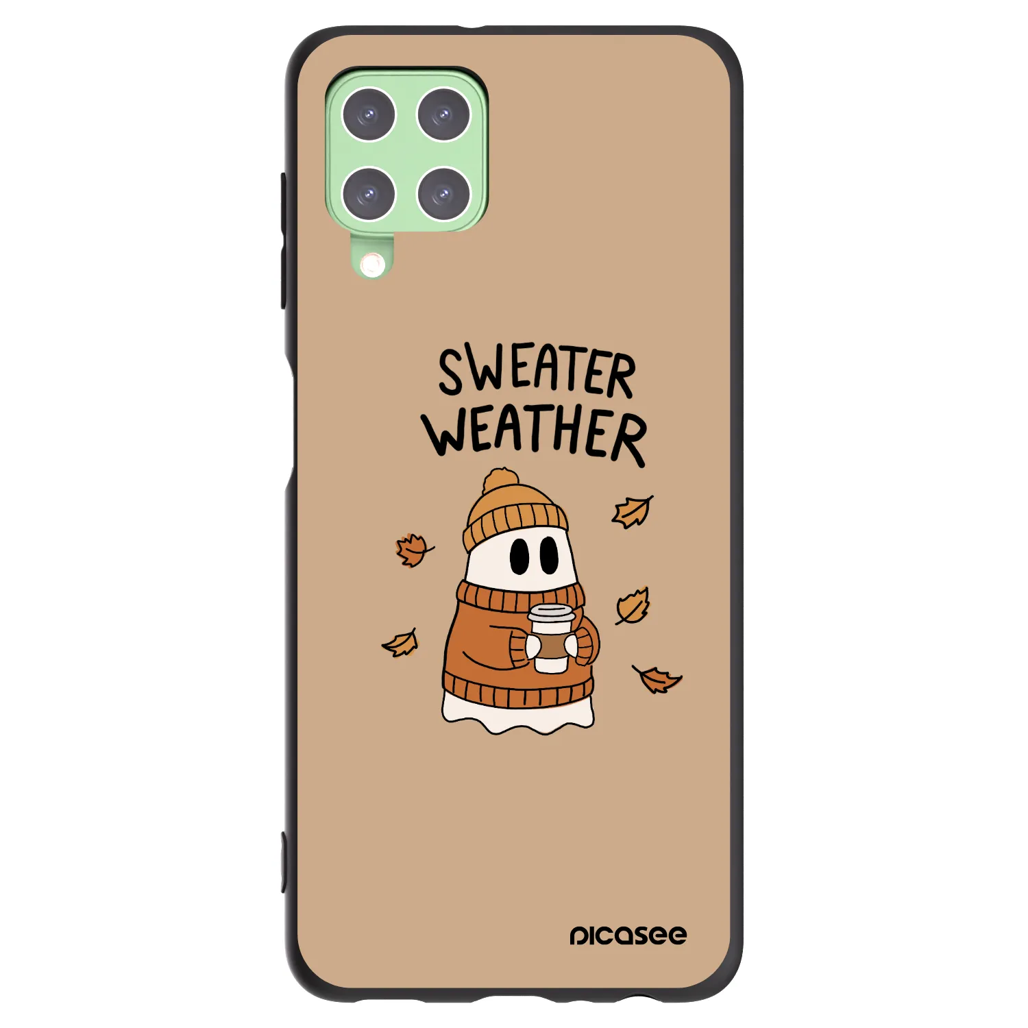 Picasee silikónový čierny obal pre Samsung Galaxy A22 A225F 4G - Sweater ghost