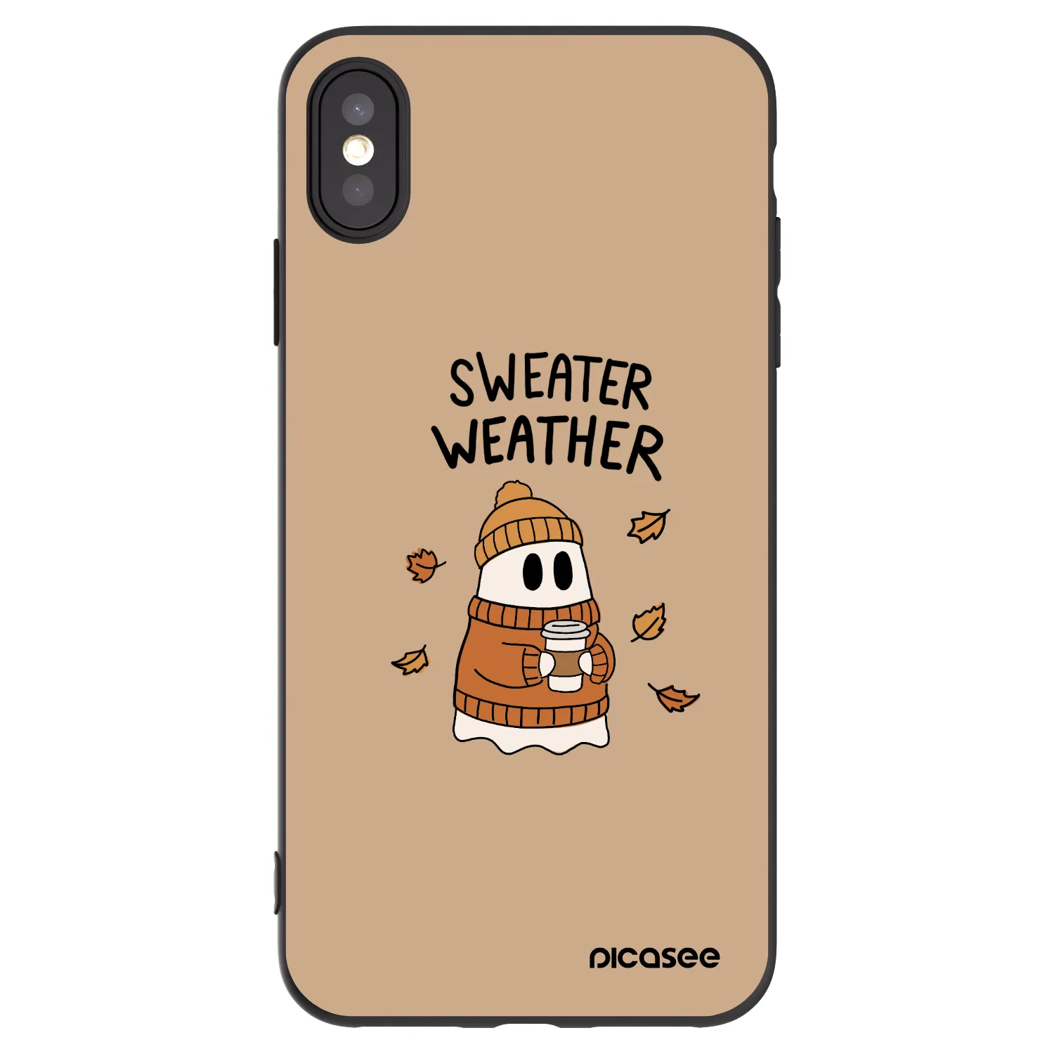 Picasee silikónový čierny obal pre Apple iPhone XS Max - Sweater ghost