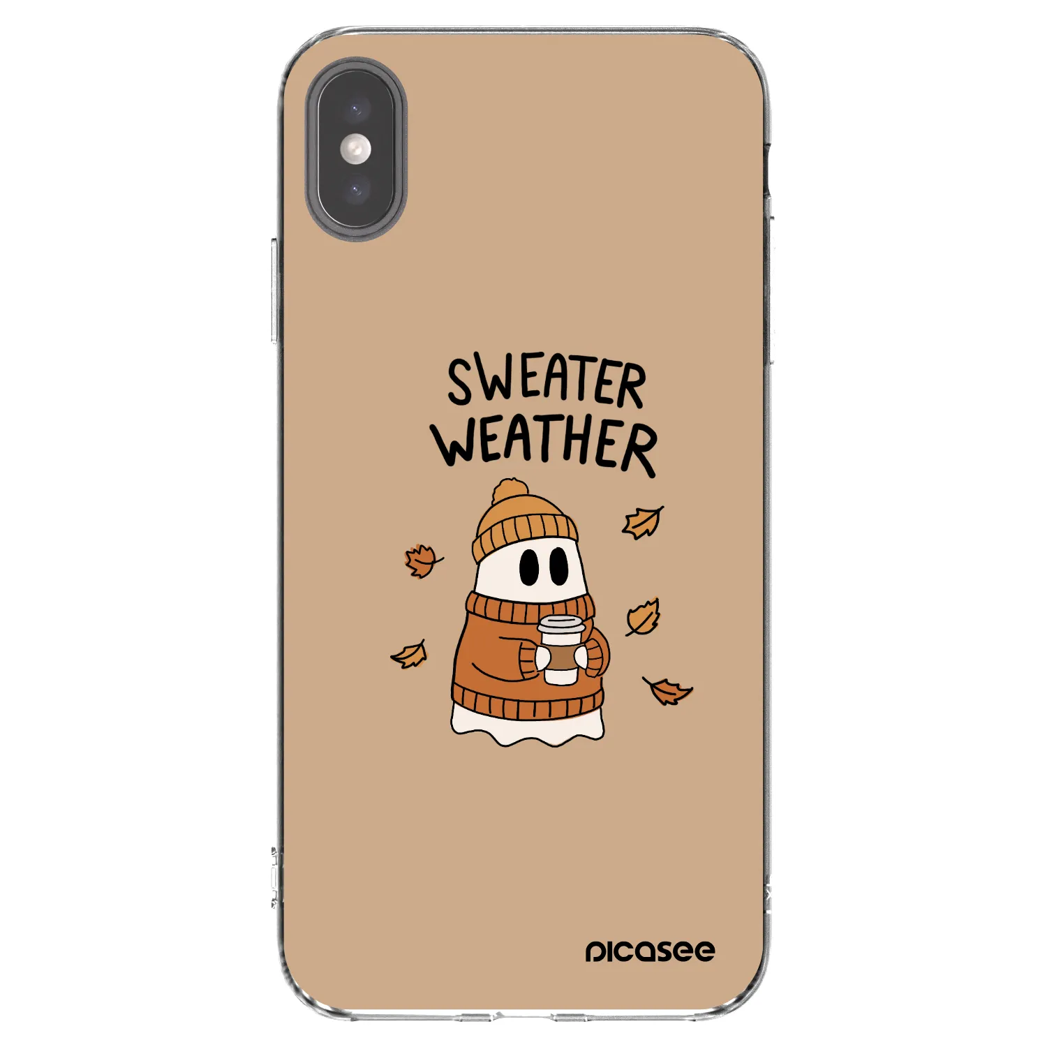 Picasee silikónový prehľadný obal pre Apple iPhone XS Max - Sweater ghost